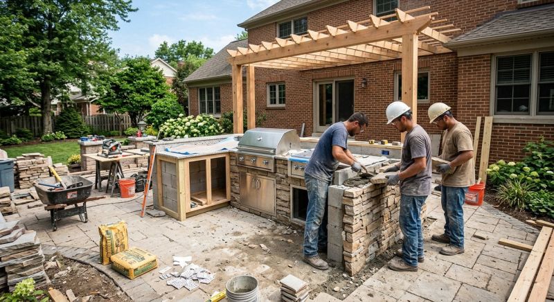Outdoor Kitchen Construction in Conroe, TX
