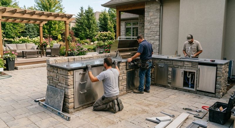 Outdoor Kitchen Construction in Katy, TX