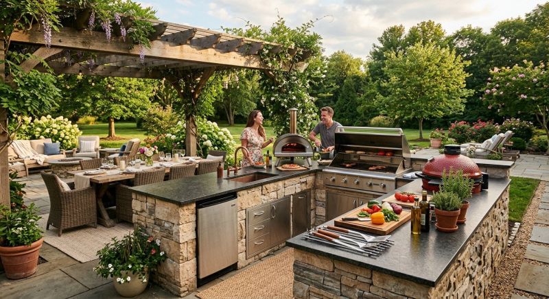 Outdoor Kitchen Installation in Pearland, TX
